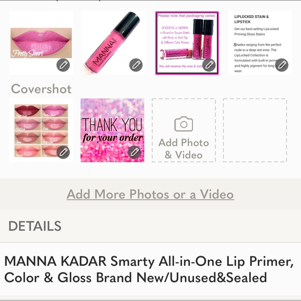 MANNA KADAR Dreamy All-in-One Lip Primer, Color & Gloss Brand New/Unused&Sealed - Picture 10 of 10